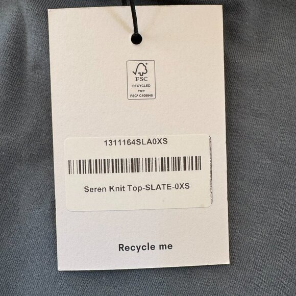 NWT Reformation Seren Knit Strapless Tube Top in Slate Blue XS - Picture 7 of 10